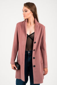 dusty pink cashmere coat