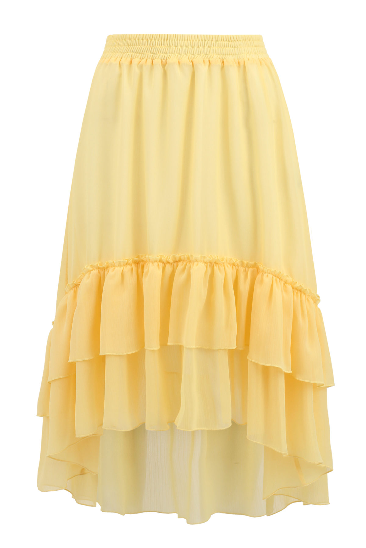 lilly yellow chiffon skirt