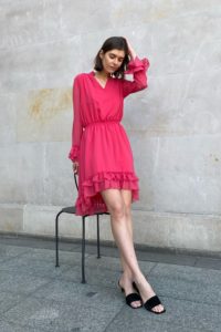 Ines  raspberry dress