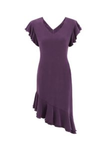 sukienka jedwabna veronique fioletowa