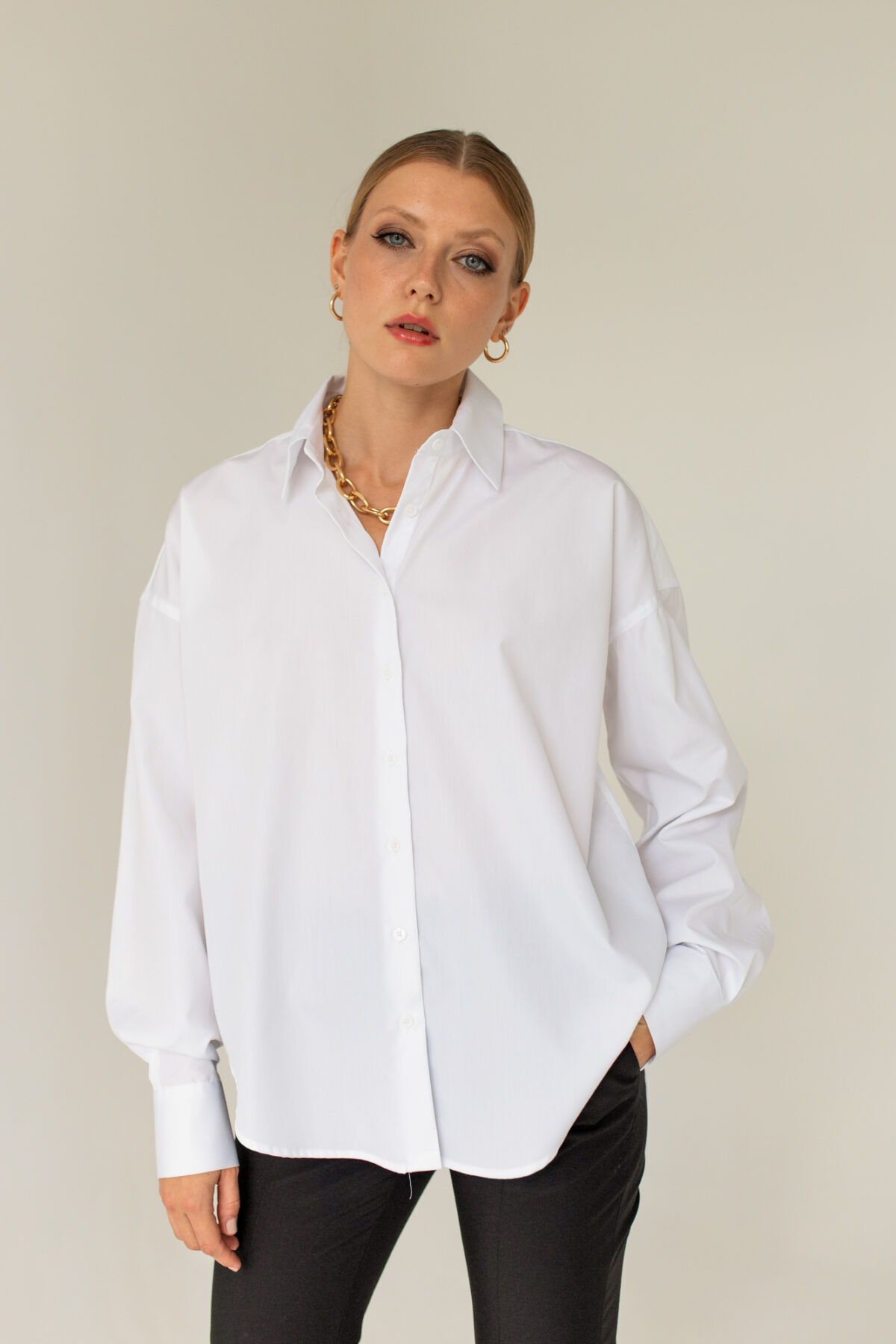 classic oversize white shirte
