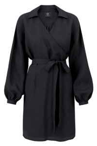 sukienka lniana kimono czarna