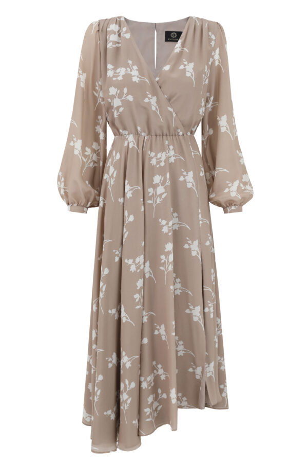 sukienka jedwabna magnolia beżowa entelier