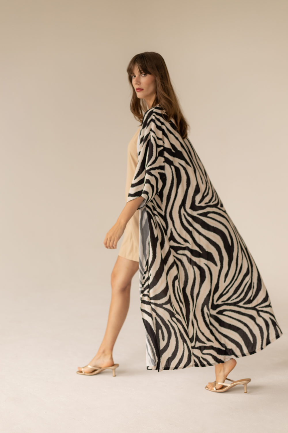 sukienka pareo zebra