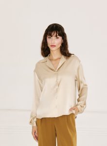 koszula jedwabna beżowa Rita