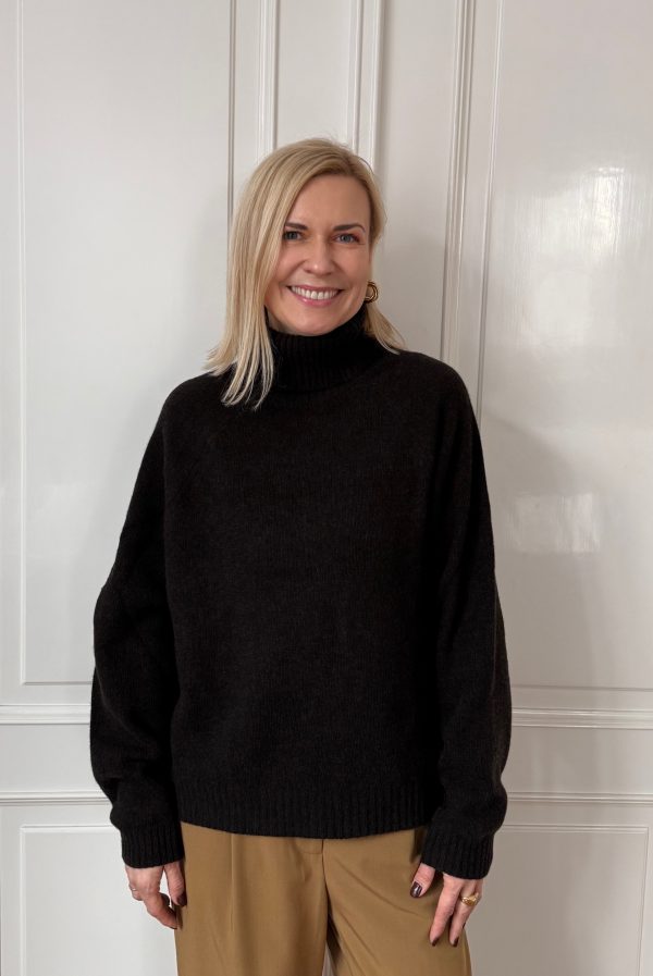 golf kaszmir ciemna czekolada