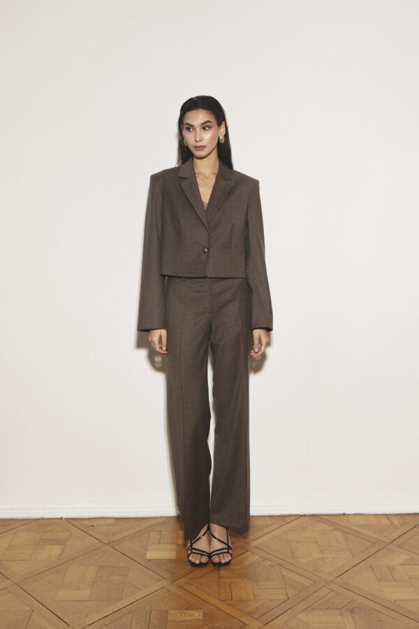 marynarka pudełkowa brąz